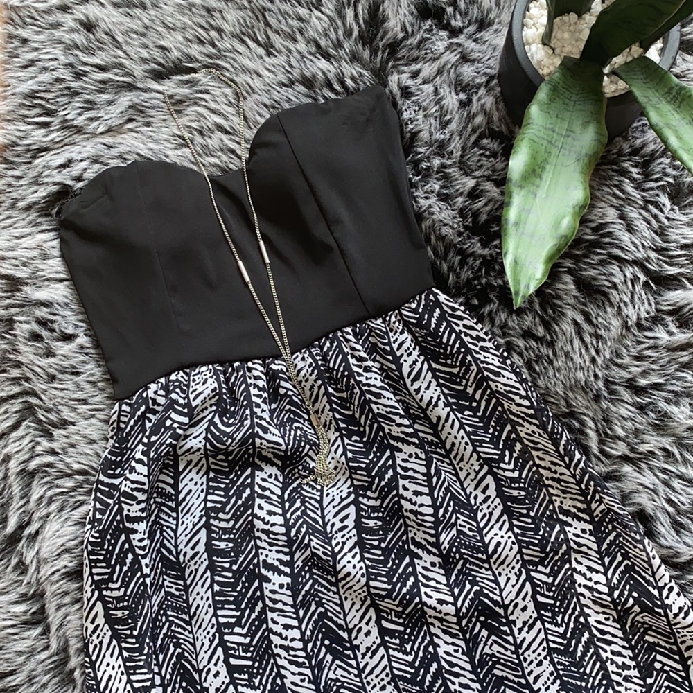 Black and Gray High Low Summer dress